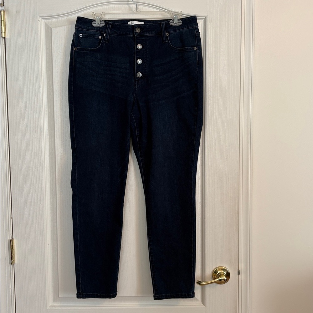 POPSUGAR Dark Blue Denim Jeans 14